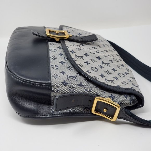 Auth Louis Vuitton Denim and Leather Crossbody Bag - Picture 6 of 16